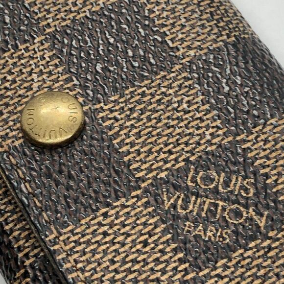 Louis Vuitton Brown Damier Leather 4 Key Case **WITH DAMAGES - Picture 2 of 11